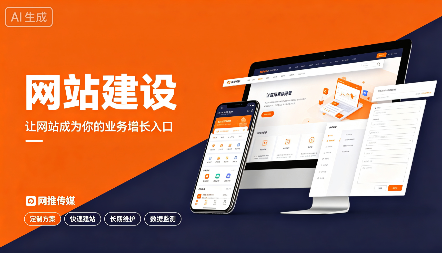 企业网站建设项目宣传示意图